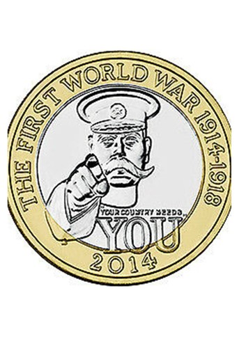 2014 coin ww1 kitchener - 2014, £2